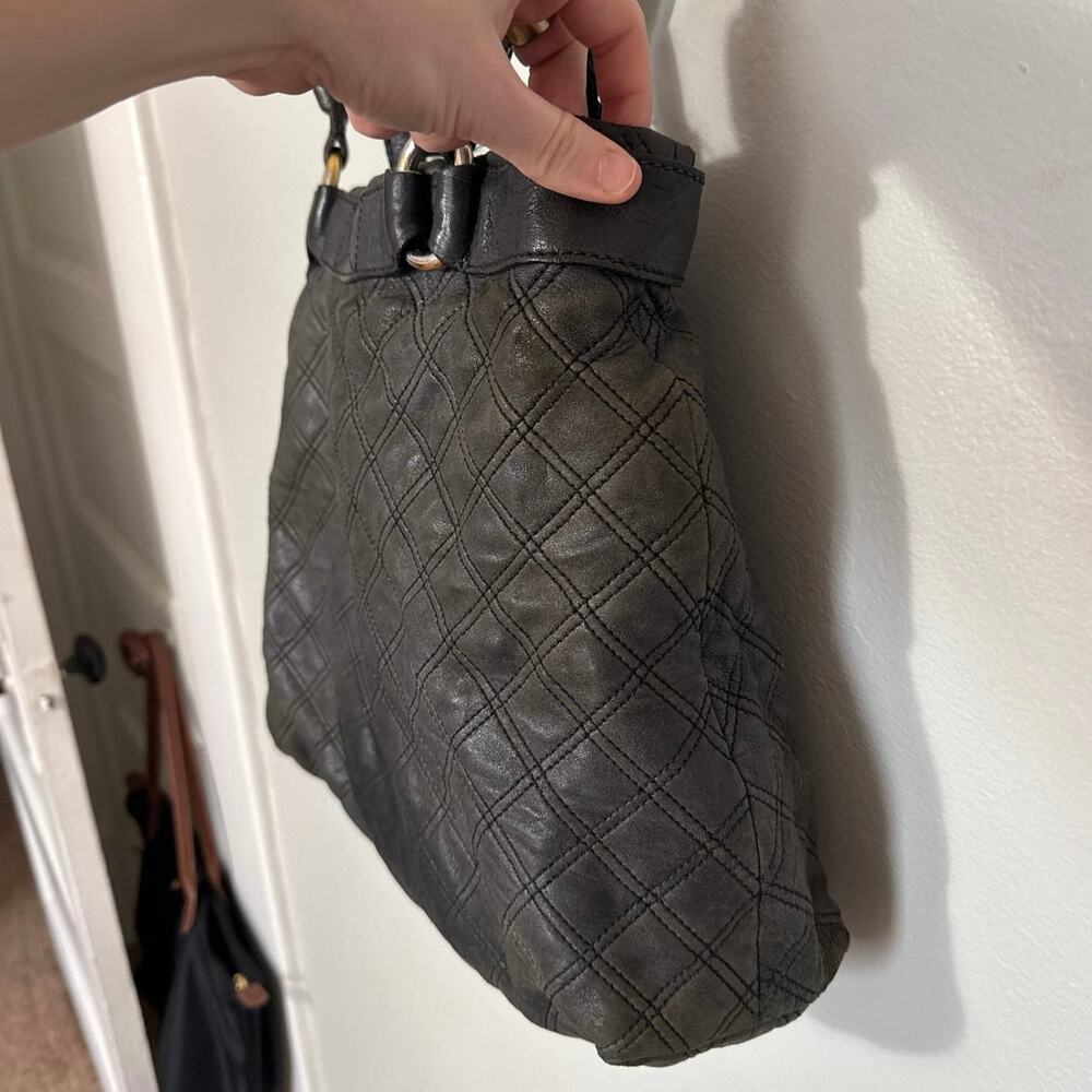 Vintage Marc Jacobs Casey Double Buckle Quilted Handbag in Gray Leather - Picture 4 of 8
